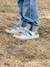 Baskets enfant cuir scratchs bleu jean+lot bleu+lot vert+marine - vertbaudet enfant 