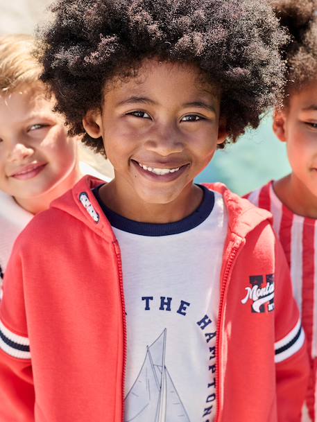 Sweat garçon motif placé rouge - vertbaudet enfant 