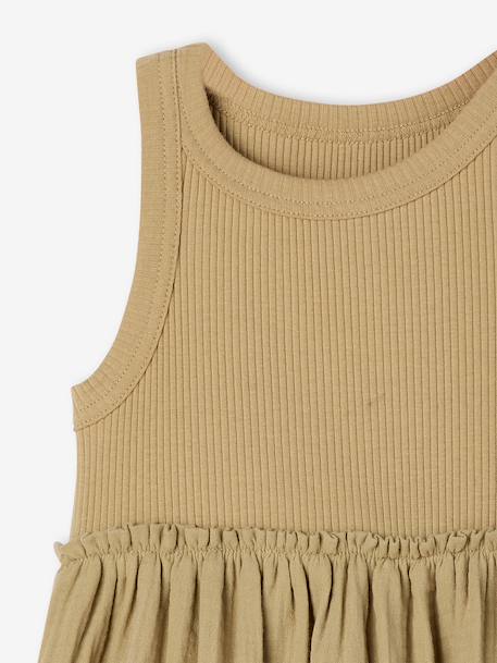 Robe fille sans manches kaki - vertbaudet enfant 