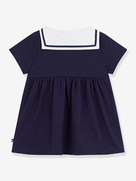 Jurk baby meisjes matrozenkraag korte mouwen marineblauw - vertbaudet enfant 