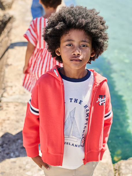 Sweat garçon motif placé rouge - vertbaudet enfant 