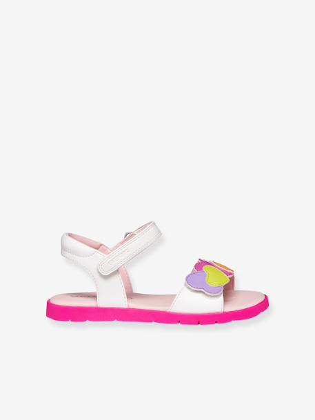 Sandales fille Joyfoot GEOX blanc+fuchsia - vertbaudet enfant 