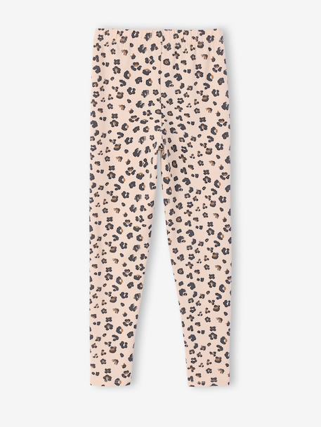 Set van 2 Basics meisjesleggings donkergrijs+kaki+rozenhout+saliegroen - vertbaudet enfant 