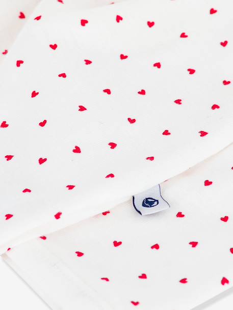 Pyjama bébé coton petit cœur Petit Bateau blanc - vertbaudet enfant 