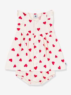 -Jurk en bloomer baby met ruches van katoen