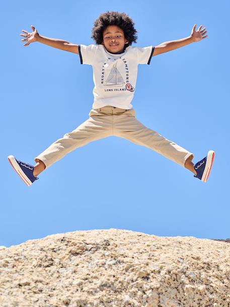 T-shirt jongens korte mouwen ecru - vertbaudet enfant 