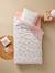 Parure housse de couette et taie d'oreiller NOEUDS avec coton recyclé rose imprimé - vertbaudet enfant 