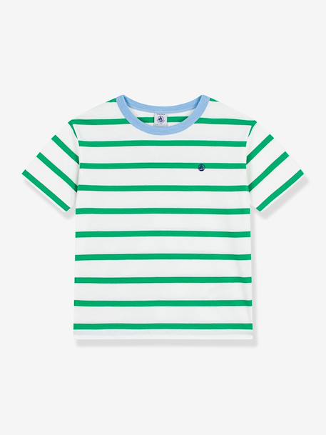 Tee-shirt enfant rayé Petit Bateau blanc - vertbaudet enfant 