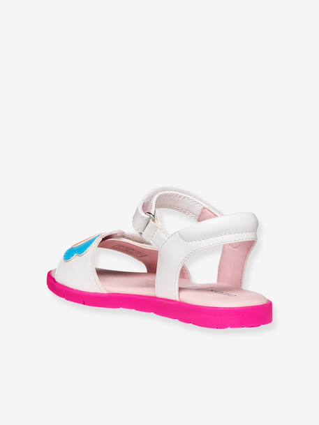 Sandales fille Joyfoot GEOX blanc+fuchsia - vertbaudet enfant 