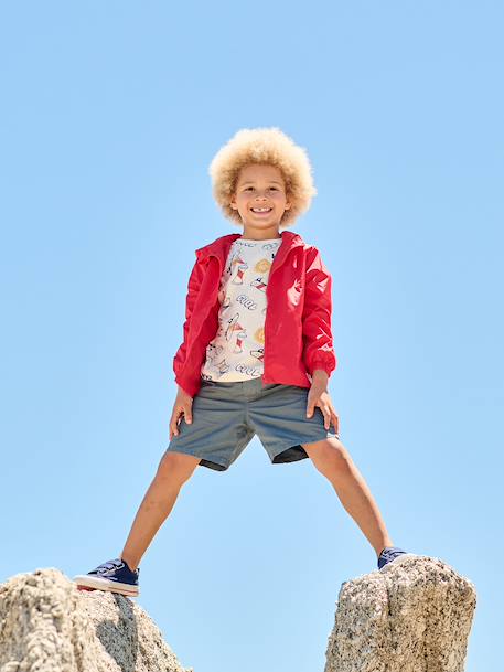 Blouson coupe-vent garçon rouge - vertbaudet enfant 