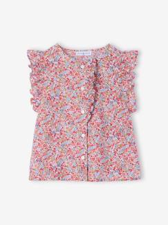 -Blouse fille manches volantées