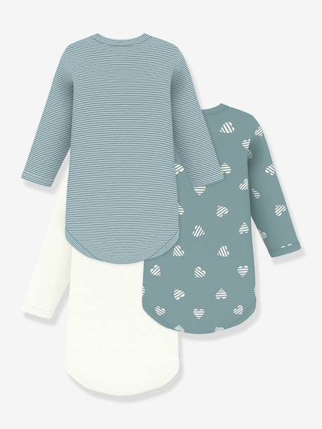 Lot de 3 bodies manches longues bébé blanc - vertbaudet enfant 