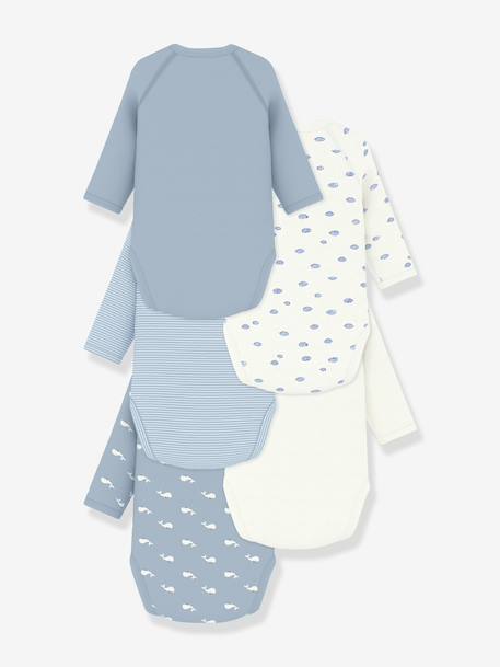 Lot de 5 bodies croisés manches longues bébé blanc - vertbaudet enfant 