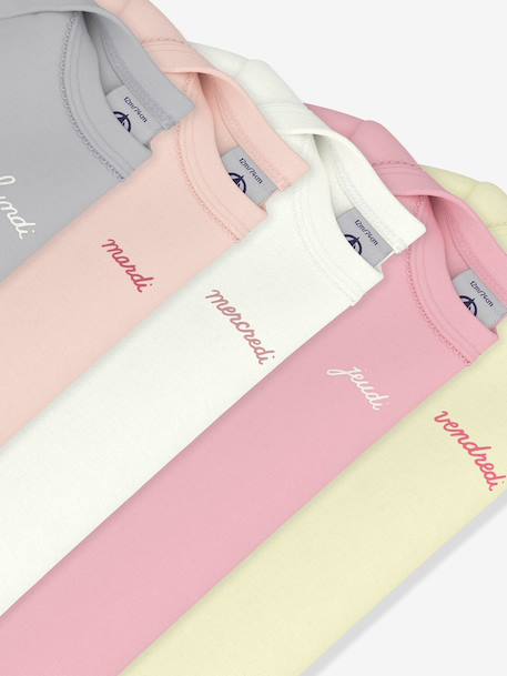 Lot de 5 bodies manches courtes bébé blanc - vertbaudet enfant 