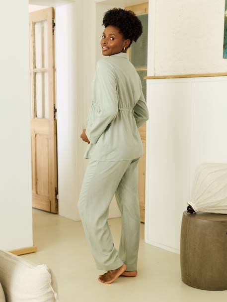 Pyjama 2-delige toekomstige moeder saliegroen - vertbaudet enfant 