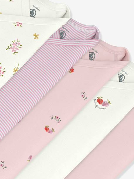 Lot 5 bodies croisés bébé Petit Bateau blanc - vertbaudet enfant 