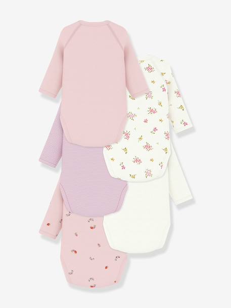 Set van 5 gekruiste body's baby PETIT BATEAU wit - vertbaudet enfant 
