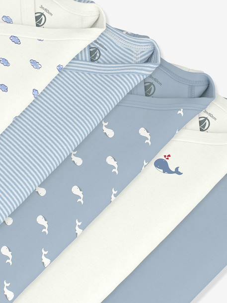 Lot de 5 bodies croisés manches longues bébé blanc - vertbaudet enfant 