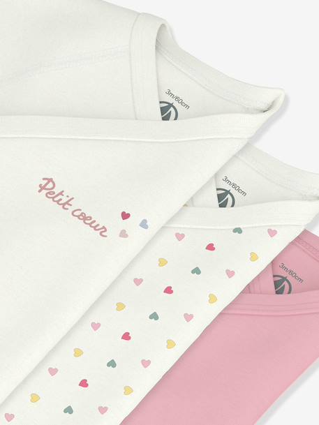 Lot de 3 bodies croisés bébé blanc - vertbaudet enfant 