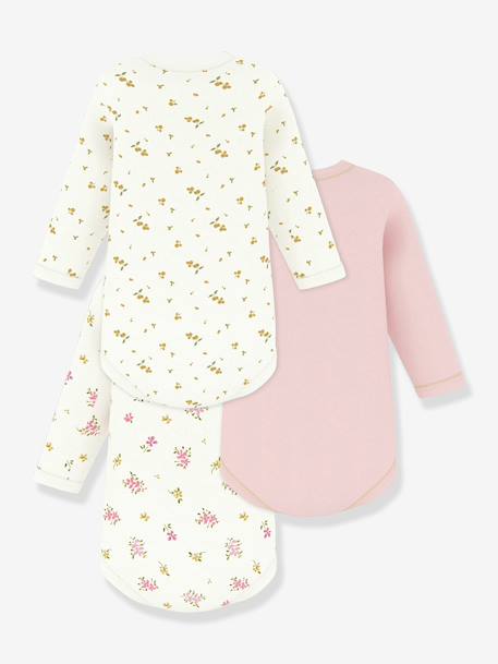 Lot de 3 bodies manches longues bébé blanc - vertbaudet enfant 