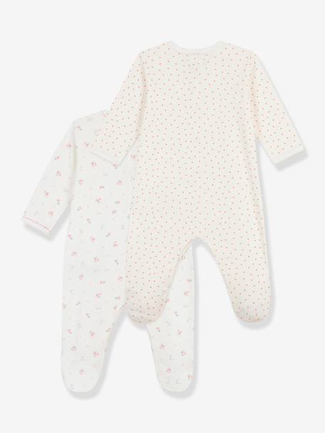 Lot 2 dors bien bébé coton Petit Bateau blanc - vertbaudet enfant 