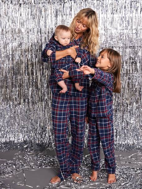 Flanelen kinderpyjama capsulecollectie Kerst ENVIE DE FRAISE bordeauxrood - vertbaudet enfant 
