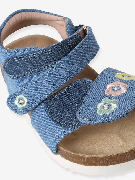 Textiel  voor baby's met klittenbandsluiting jeansblauw - vertbaudet enfant 