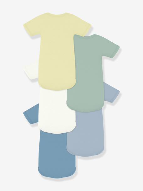 Lot 5 bodies coton Petit Bateau blanc - vertbaudet enfant 