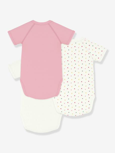 Lot de 3 bodies croisés bébé blanc - vertbaudet enfant 