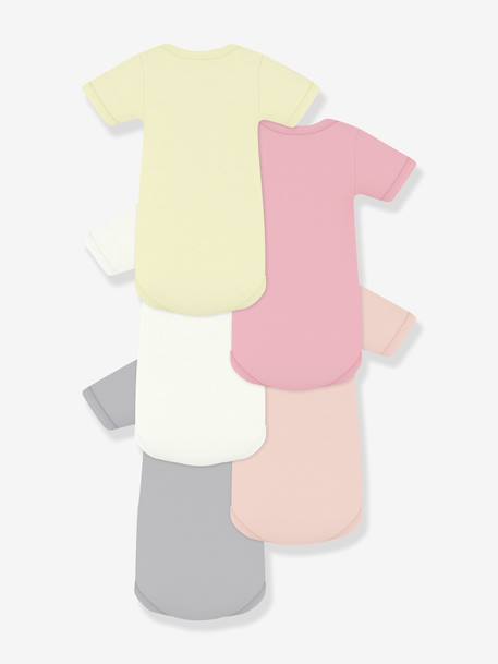 Set van 5 body's met korte mouwen voor baby wit - vertbaudet enfant 