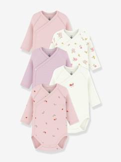 Bébé-Body-Lot 5 bodies croisés bébé Petit Bateau