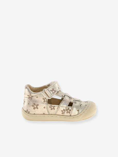 Naturino klittenbandlaars bruin+goud+kaki - vertbaudet enfant 