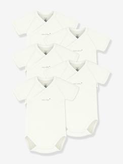 -Set van 5 gekruiste body's baby katoen PETIT BATEAU