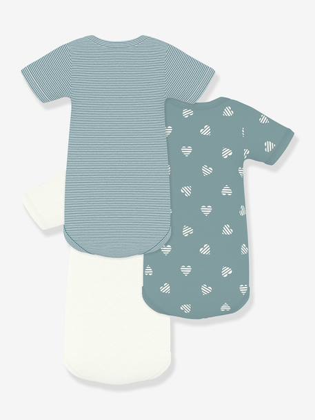 Lot de 3 bodies manches courtes bébé blanc - vertbaudet enfant 