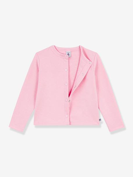 Cardigan enfant coton uni Petit Bateau rose - vertbaudet enfant 