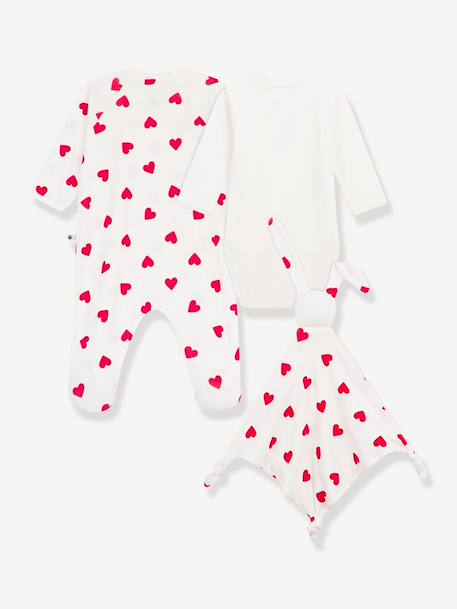 Coffret naissance coton cœur Petit Bateau blanc - vertbaudet enfant 