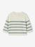 Pull bébé rayé en tricot caramel+marine+vert sauge - vertbaudet enfant 