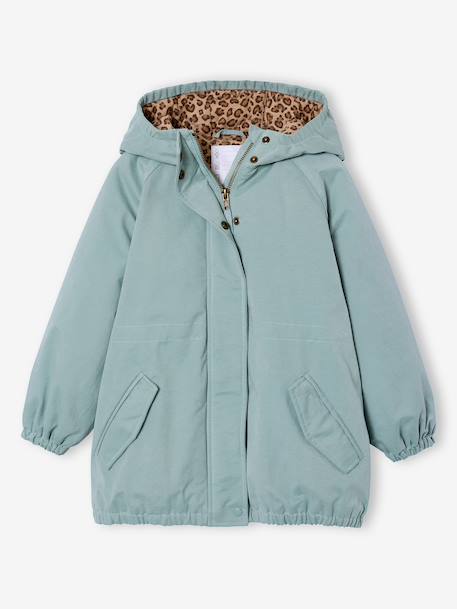 Fille-Parka longue fille capuche