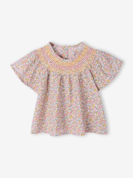 Set blouse + short voor babymeisjes meerkleurig - vertbaudet enfant 