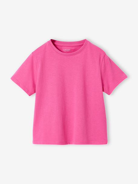 Set van 3 effen t-shirts voor meisjes écru+lichtroze - vertbaudet enfant 