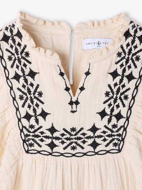Robe brodée fille Capsule mère-fille sable - vertbaudet enfant 