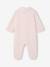 Set van 2 geribd fluwelen babyslaappakjes met opening voor beige+rozen - vertbaudet enfant 