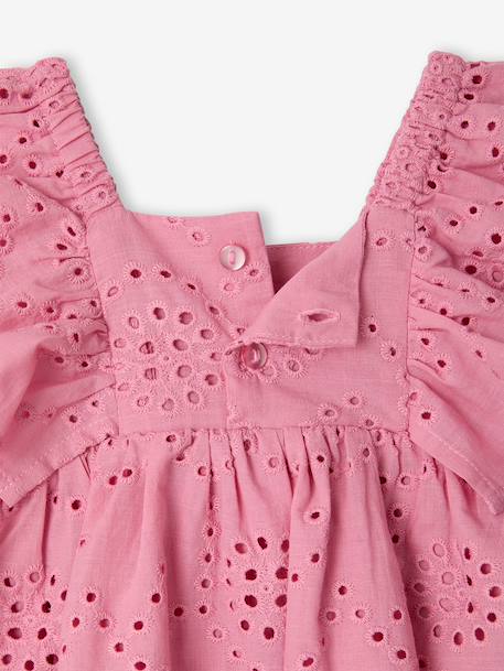 Robe bébé fille broderie anglaise rose - vertbaudet enfant 
