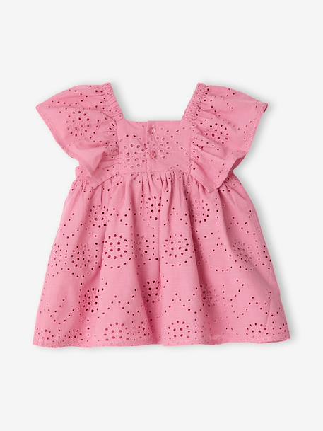 Robe bébé fille broderie anglaise rose - vertbaudet enfant 