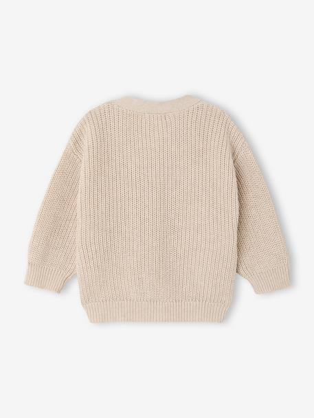 Gilet bébé garçon col V essentiel écru - vertbaudet enfant 