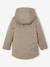 3-in-1 parka voor meisjes, parka en windjack met bloemenprint kaki - vertbaudet enfant 