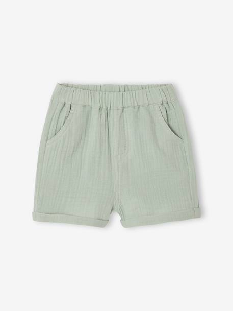 Ensemble 3 pièces short bébé garçon vert d'eau - vertbaudet enfant 