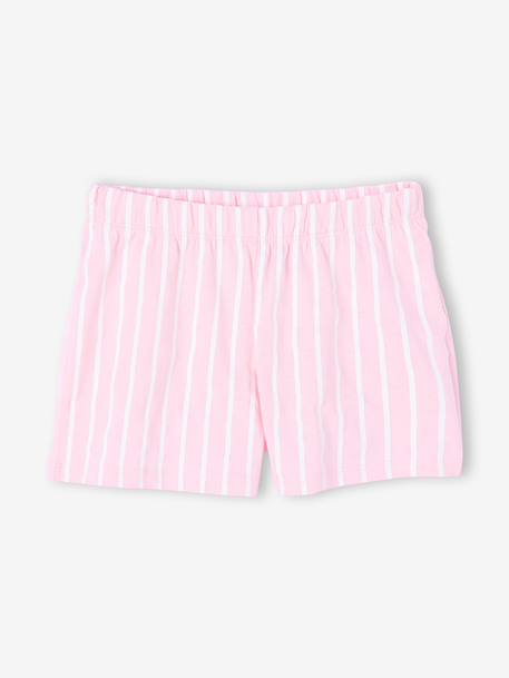 Pyjamashort meisjes katoen BLUEY roze, gestreept - vertbaudet enfant 
