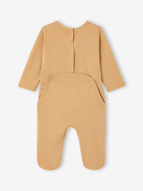 Pyjama dors-bien garçon coton biologique beige - vertbaudet enfant 