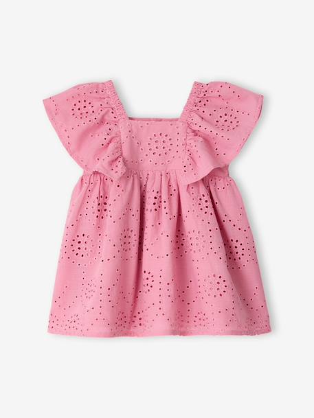 Jurk baby meisjes Engels borduurwerk rozen - vertbaudet enfant 